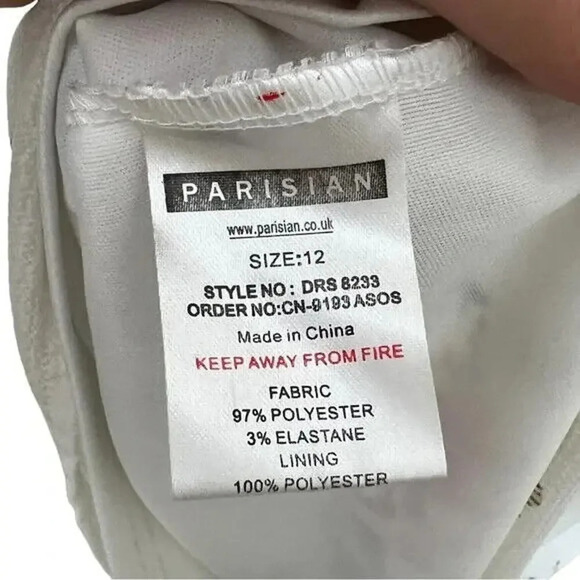 Parisian Off Shoulder Floral Dress White Size 8 Woman's Casual Beach Sundress - Picture 7 of 8